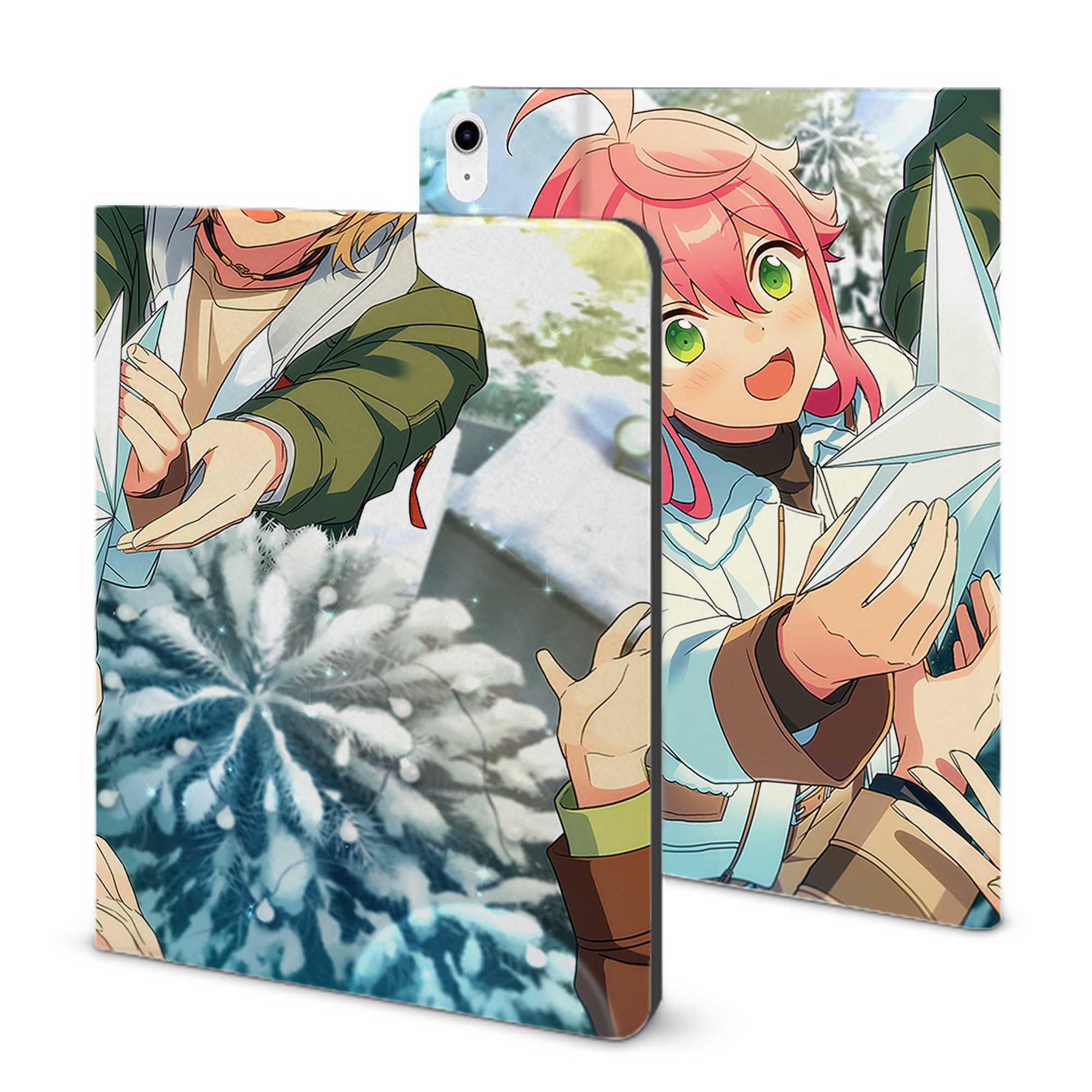 （画像用） あんさんぶるスターズ! Ensemble Stars IPad ケース ブック型 PUレザー TPU 耐衝撃 軽量 薄型 ペン収納なし 全面保護 IPad 各モデル対応